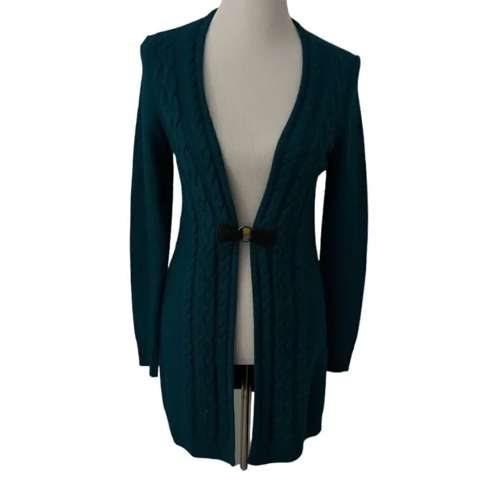 Calvin Klein Green Wool Blend Cardigan size S